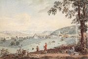 Johann Ludwig Aberli Kehrsatz in Bern view of north oil